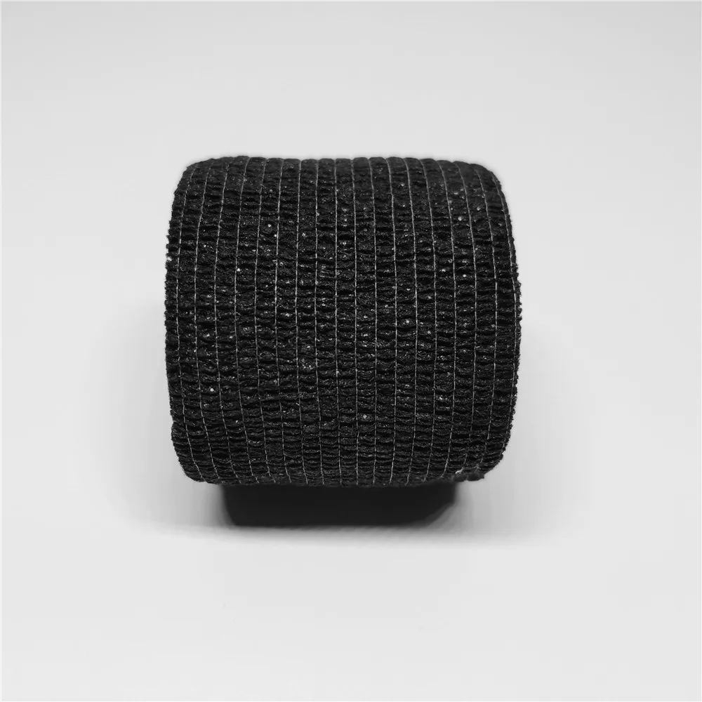 Wholesale Black Elastic Non-woven Fiber Cohesive Bandage for Tattoo Grip