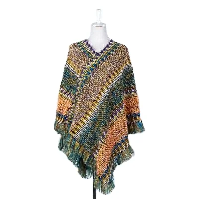 Winter New Fashion Knitting Tassel Cloak  shawl scarf