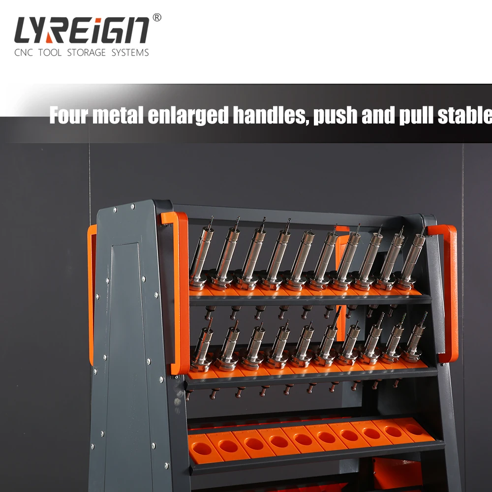 LYREIGN high quality trolley cart cnc machine cart bt40 cat40 tool holder storage cart  iso30 er32