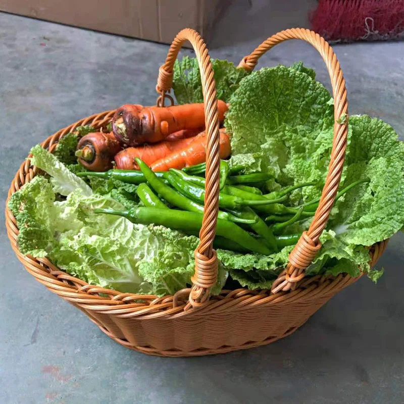 Factory Wholesale woven storage basket fruit and vegetable basket picnic basket Eco Friendly