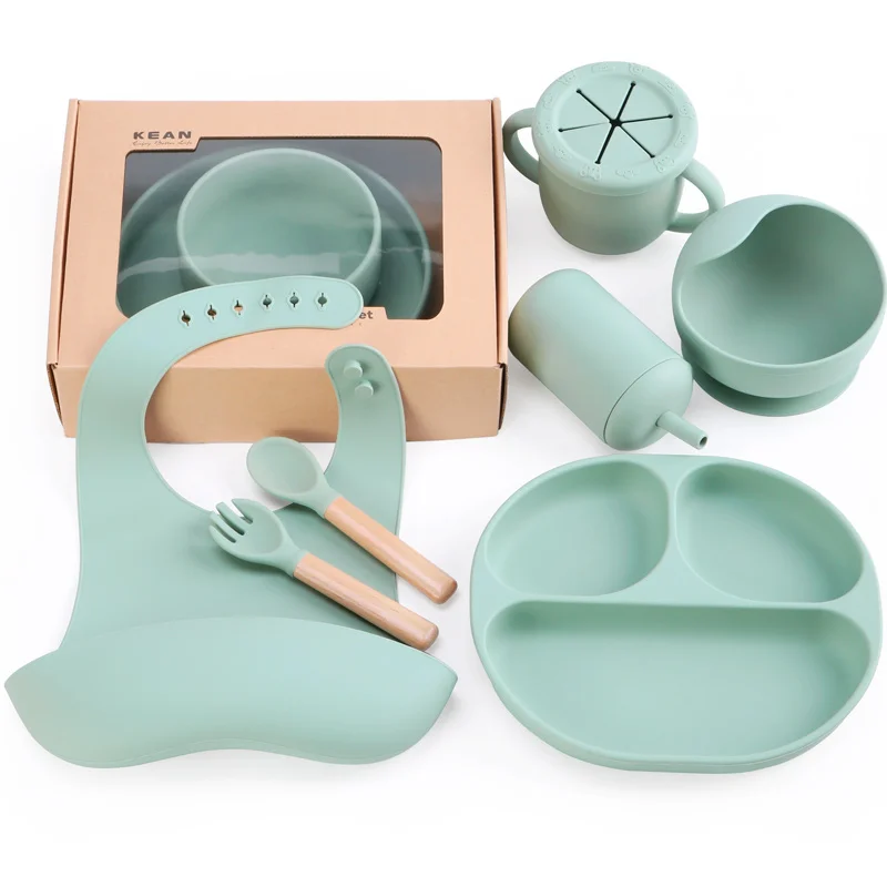 New Arrival Eco-friendly Non-toxic Strong Suction Silicone Baby Feeding Bowl And Plate