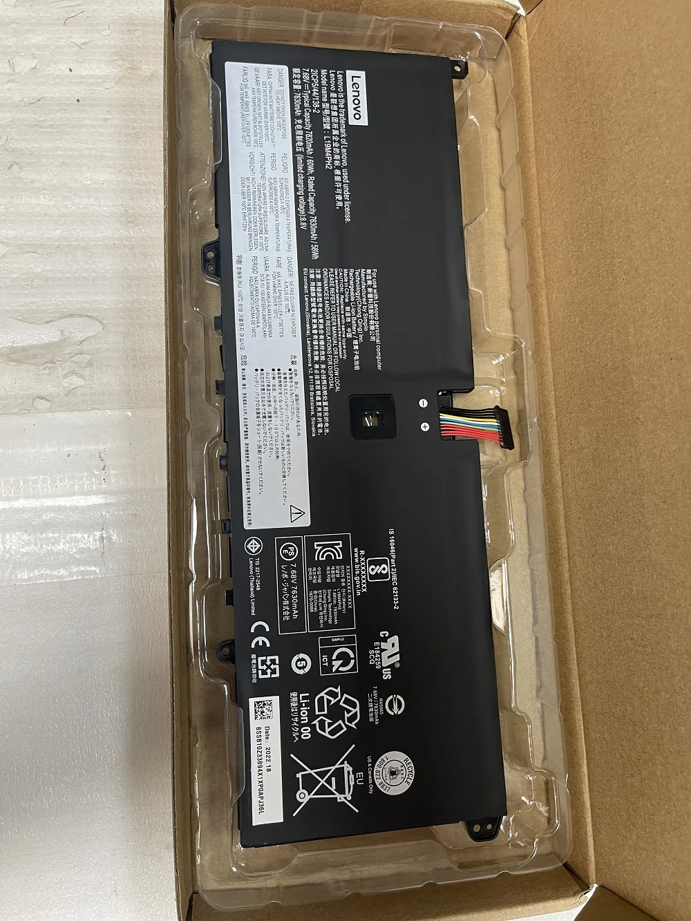 L19M4PH2 60Wh 7820mAh 4-Cells Battery Replacement for Lenovo Ideapad Yoga 9-14ITL5 82BG Series Laptop 5B10Z33896 7.68V