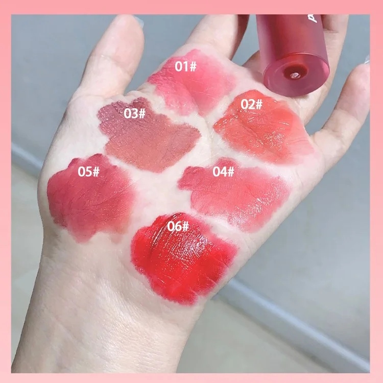 New Luxury Fashion Girl Pink Matte Velvet Lip Gloss Waterproof Cute Natural Liquid Lipstick Wholesale