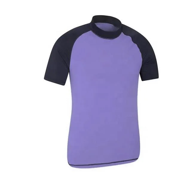 good quality short lycra surf shirt swimming mixed color durable summer surf rash guard