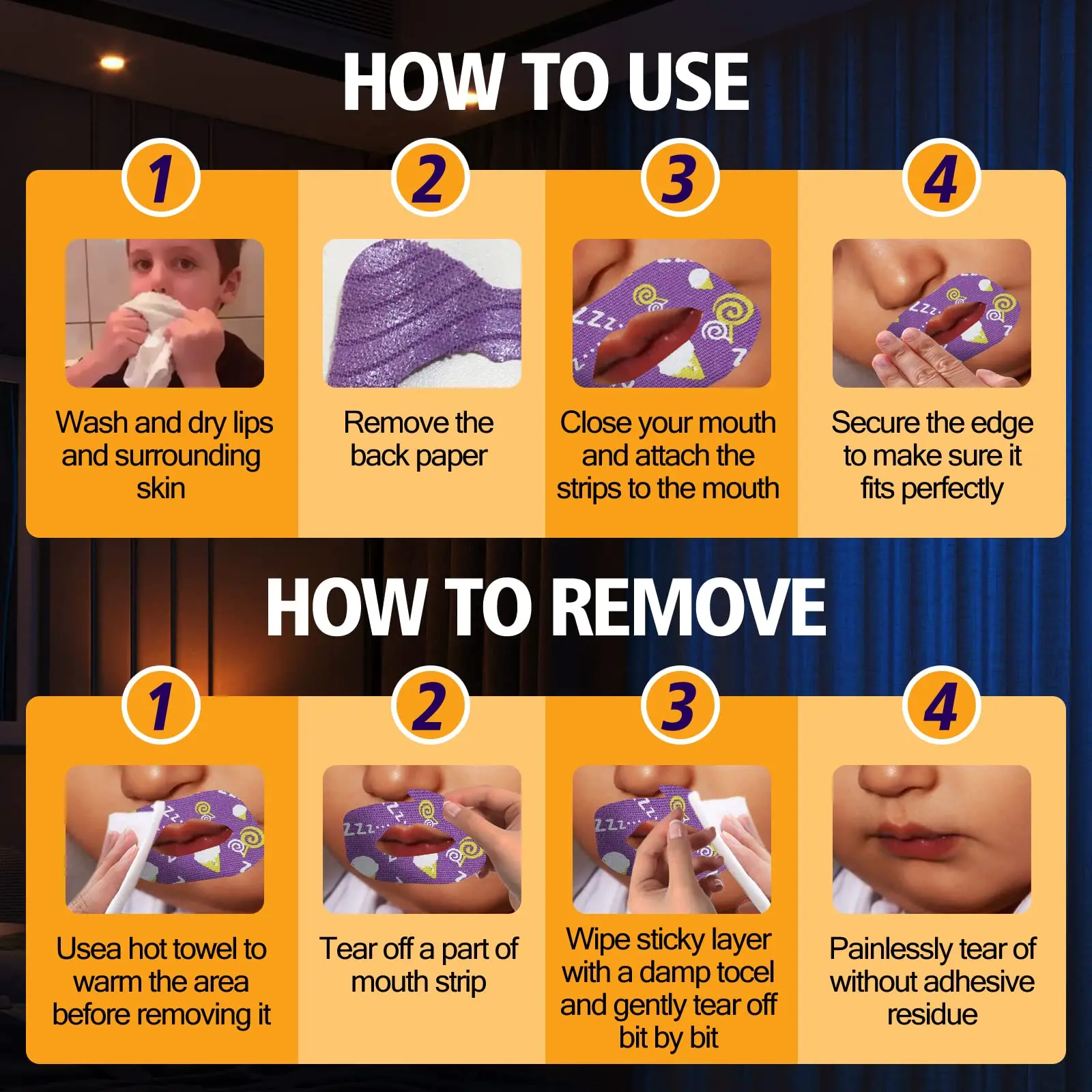 Medical Patch Sleep Strips Mouth Breathing Tape Mouth Closing Tape