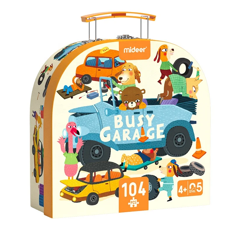 MIDEER MD3026 DINOSAUR AGE Gift Box Puzzle for Kids 104 Pieces Children Birthday Jigsaw Game Educational Toy puzzle