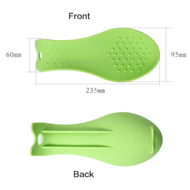 Modern Silicone Spoon Rest | Kitchen Utensil Holder , Counter Spatula Holder , Stovetop Spoon Rest