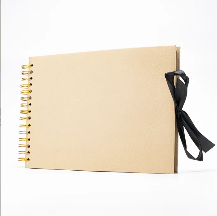 Wholesale Black Brown White DIY Manual Photo Album Scrapbook 80 Pages Black DIY Scrapbook For Wedding School