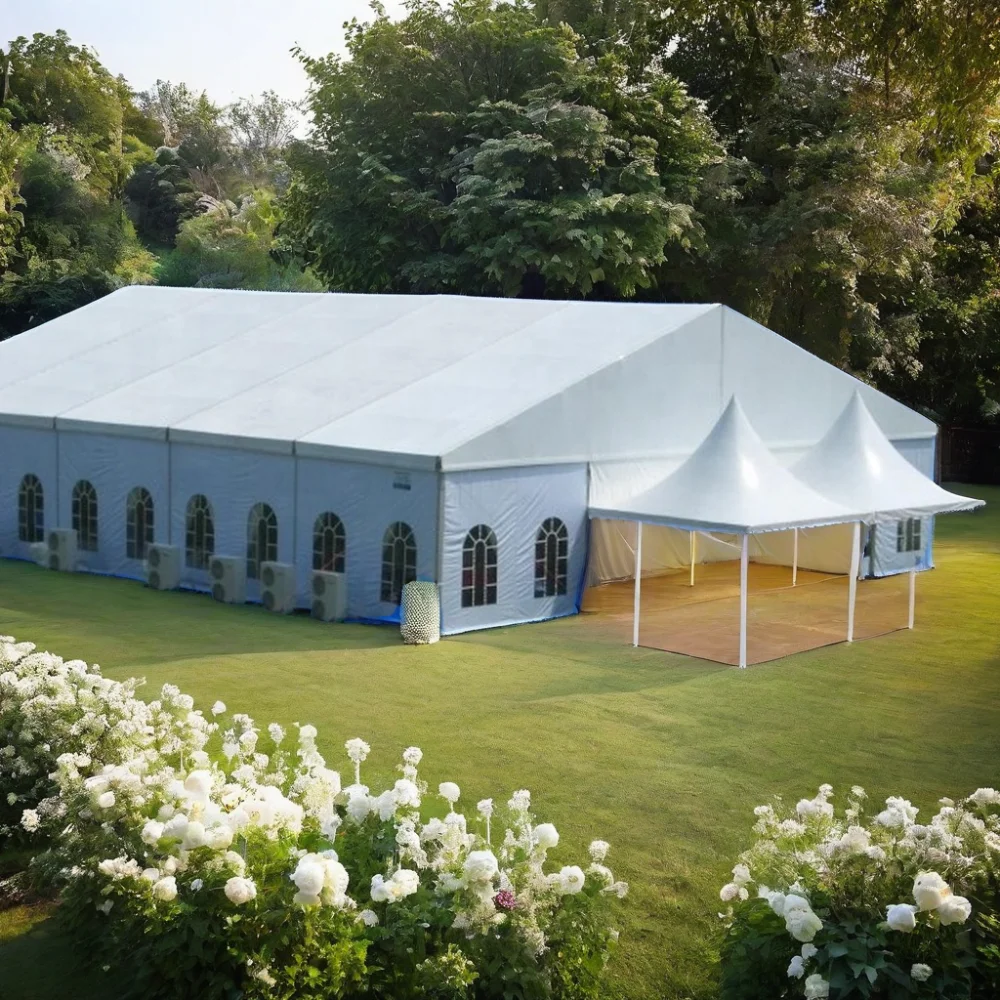 500 guests wedding banquet tent white PVC modular tent for outdoor events rental