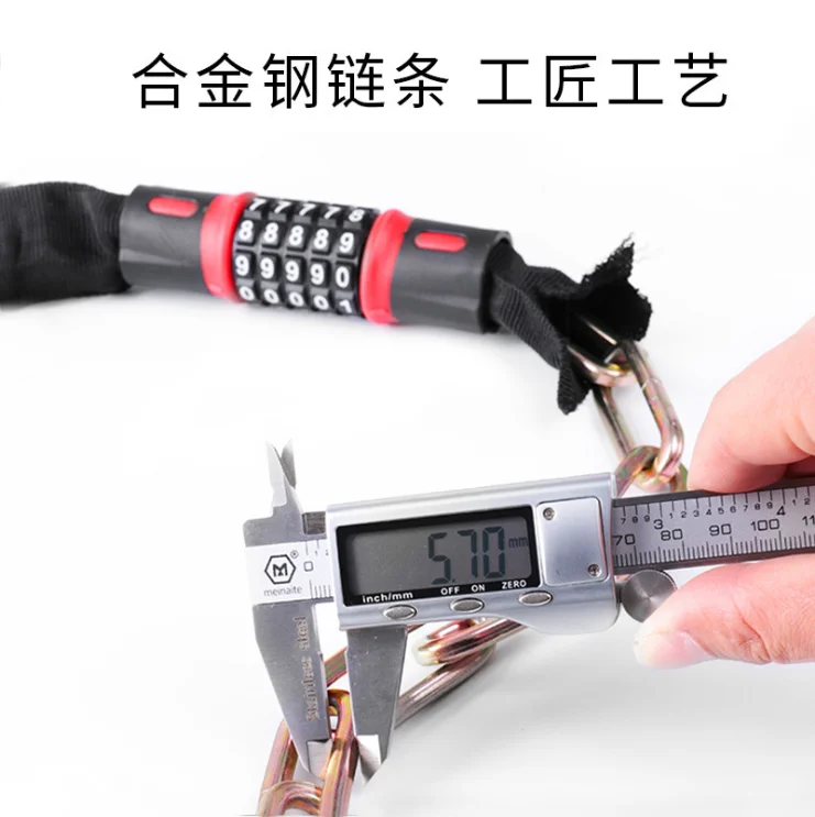 YH1782 Cable Chain Code Password Combination 5 Digit Bike Chain Lock