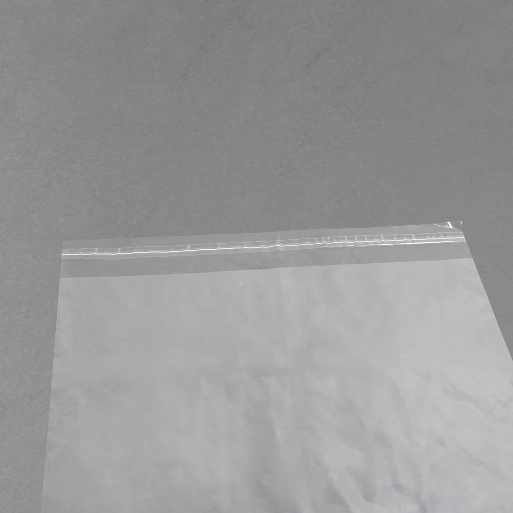 PE transparent custom logo print clear two air holes GRS self adhesive seal PE PP OPP poly bags with adhesive strips