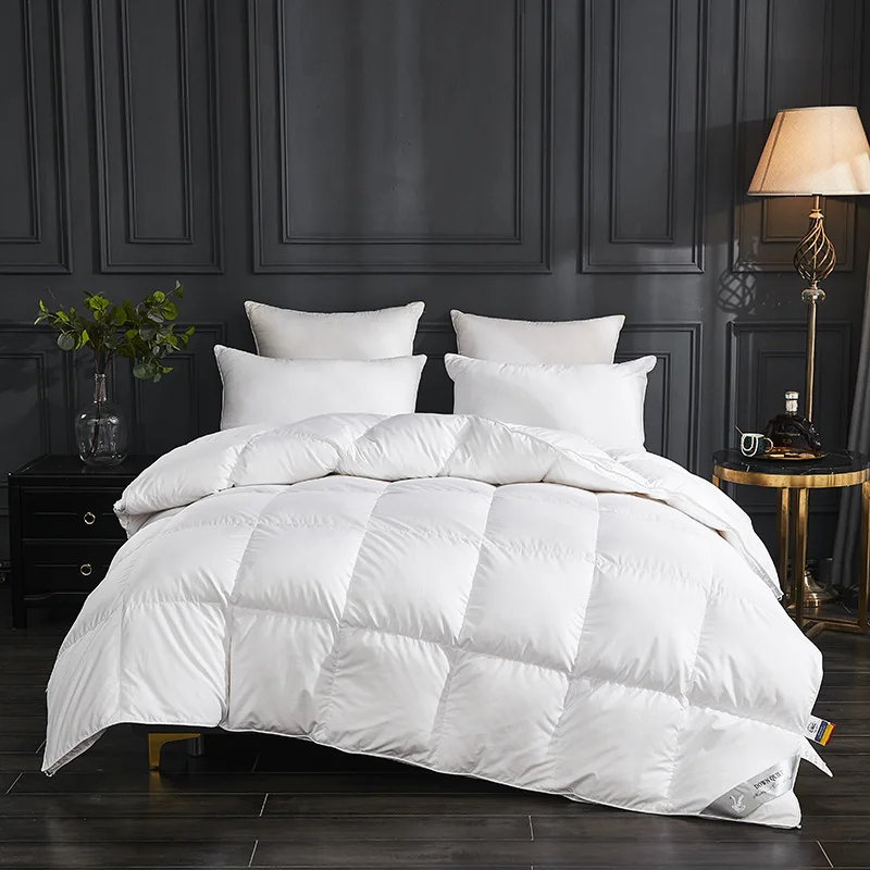 Luxury Goose Down Comforter Queen Size All Season Cover Comforter