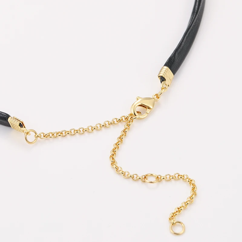 High Quality Women Punk Jewelry zircon Beaded Halloween Skull Bracelet Leather Chocker Pu Leather Necklace