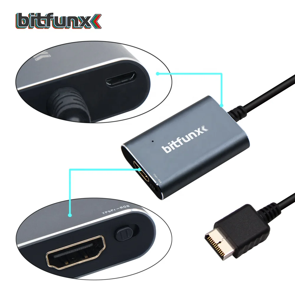  Переключатель компонентов Bitfunx RGB для ретро-игр преобразователь HDTV хорошего качества SONY Playstation2