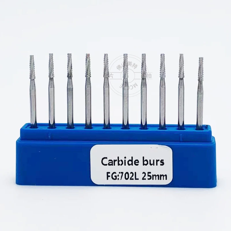 Dental Cutter Materials Carbide Surgical burs For High Speed Handpiece Teeth Cutting tools Dental equipments 25mm FG 702L