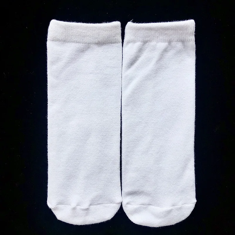 Hot Selling Sublimation Blanks Custom Logo White Blank Stockings Printed Polyester Socks Blank White Sock for Sublimation