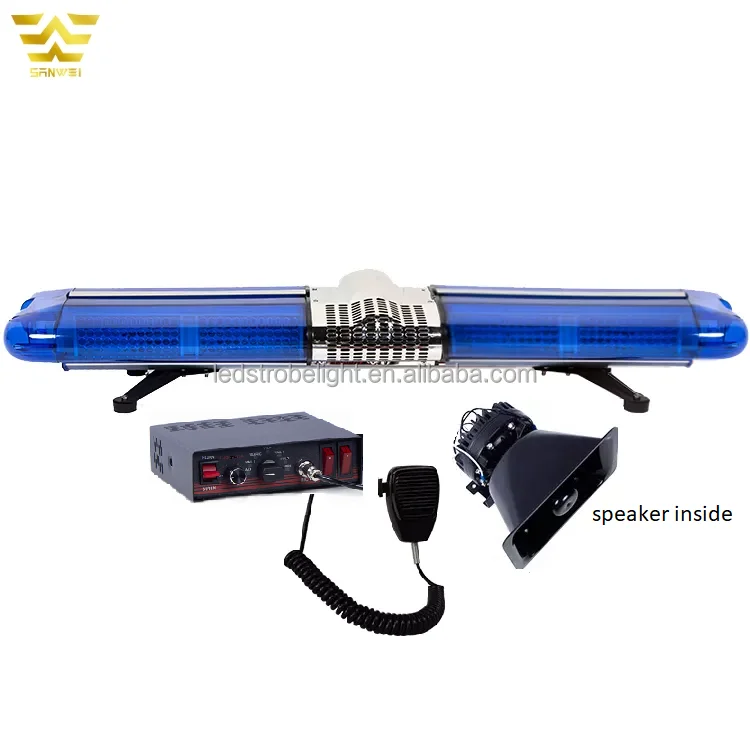 Car accessory wholesale Roof Top Strobe Light Ambulance Flash Warning Emergency Light Bar With Siren Speaker