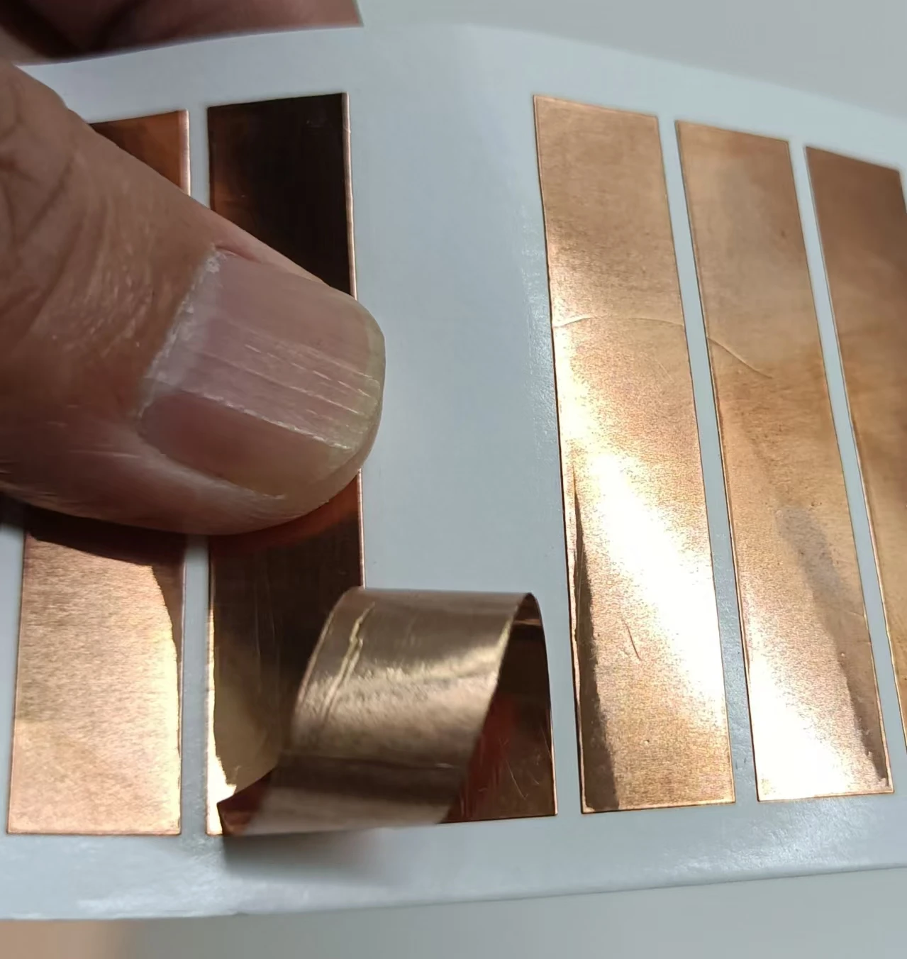 Double Sided Conductive Copper Foil Die-Cutting for Metal Label Use