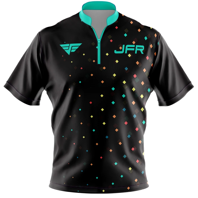 Customized High Quality Looser Bowling Shirts for Men 100% Polyester Short Sleeve Lapels Women Bowling Polo Shirts Design Adults