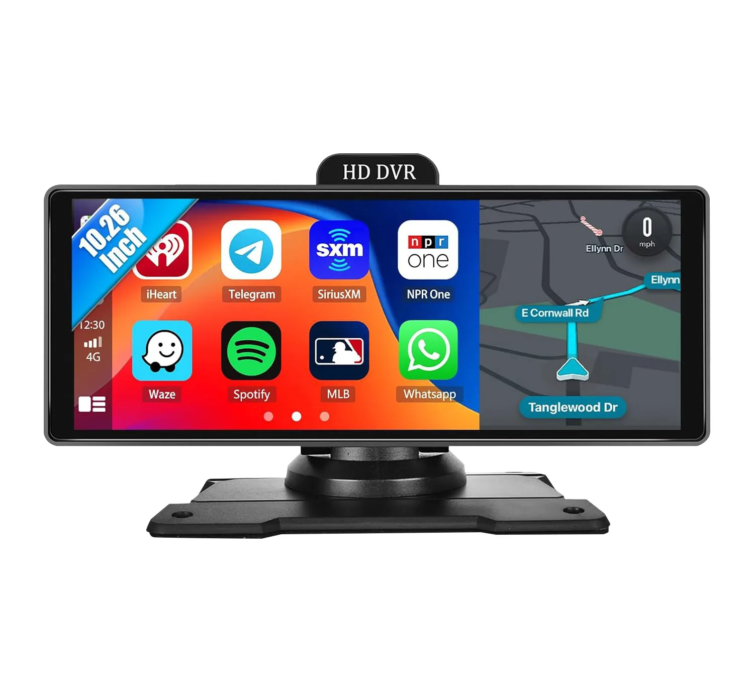 SUNWAYI 10.26 Inch Touch Screen Car Portable MP4 Android Auto Links Car Radio Universal Car Screen with Speed Reader Linux