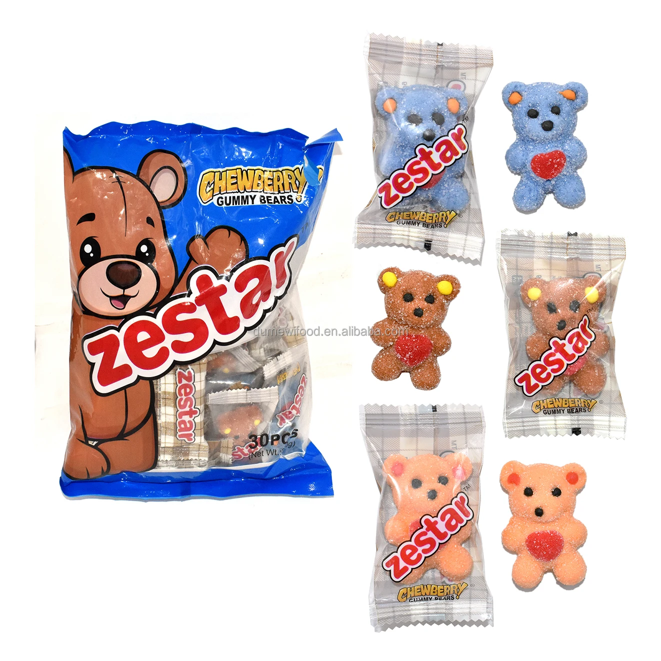 factory OEM bear shape sugar coated marshmallow