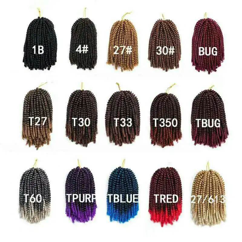 nubian twist braid hair ombre color synthetic pre twisted spring twist crochet hair
