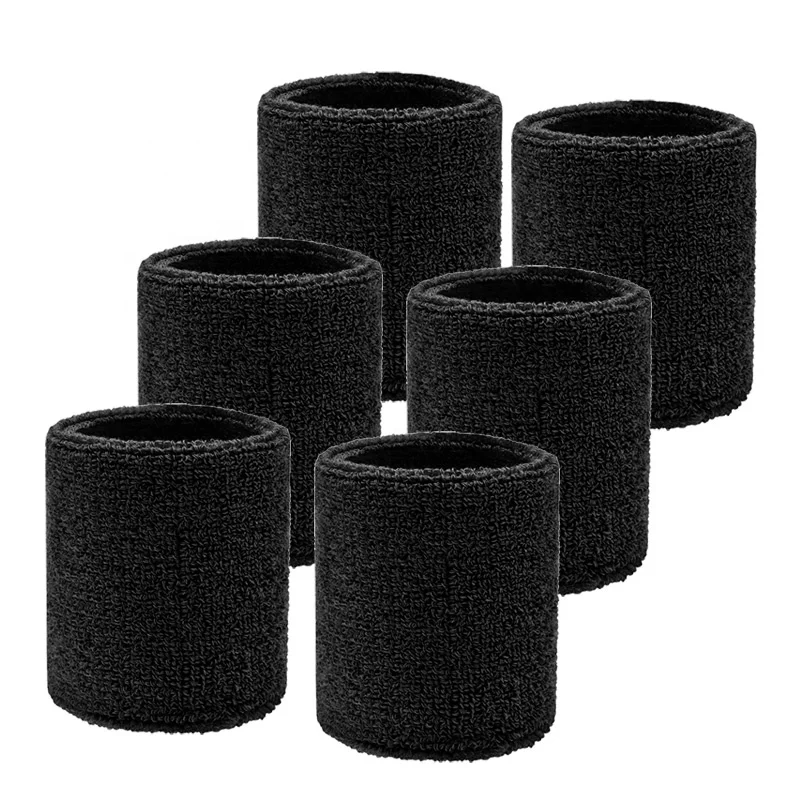 Sports Wristbands Sweatbands Moisture Wicking Athletic Cotton Terry Cloth Sweatband for Tennis