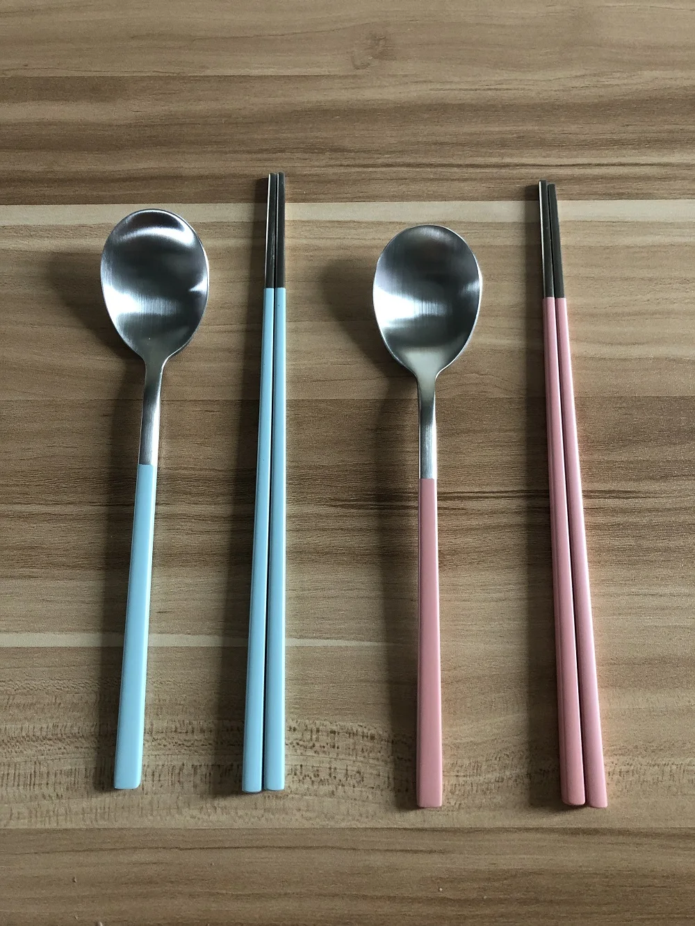 Stainless steel chopsticks spoon Korean flatware set fashion cutlery stocked