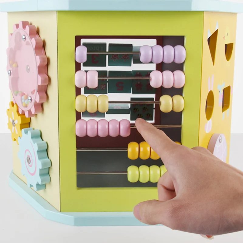 multifunctional beaded toys children montessori animal educational wooden toys