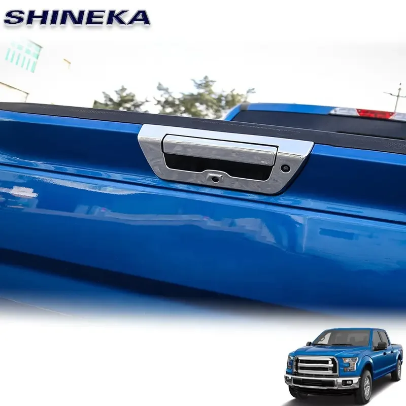 Car Styling ABS Trunk Door Handle Trim Tail Gate Cover for Ford F150 2015-2020