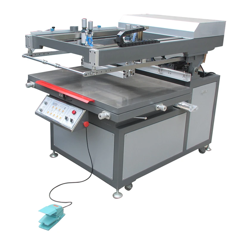 Semi-automatic inclined arm screen printing machine for traffic sign printing