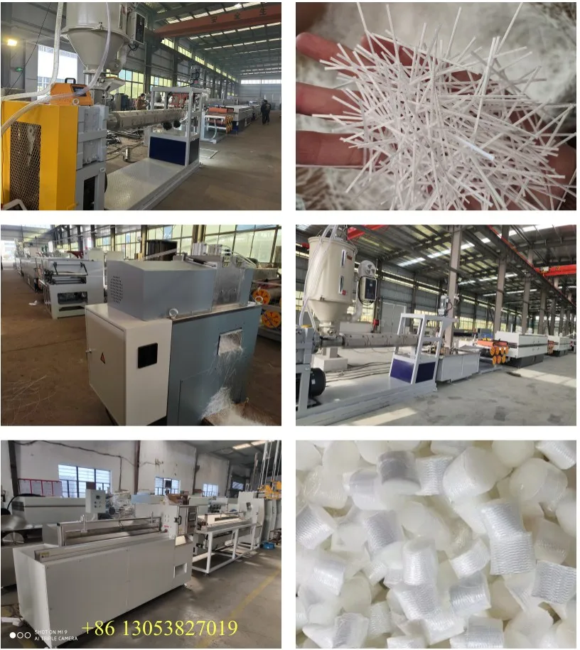 Bunched twisted Macro synthetic fiber manufacturing machine reinforced concrete fibre production line