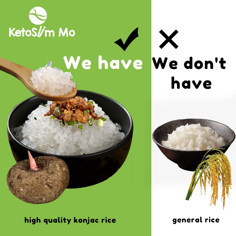 Convenient Fast Food Retail Agency Konjac Rice Bulk 270 g A Bag of Chinese Rice White Konjak Konnyaku Wet Rice