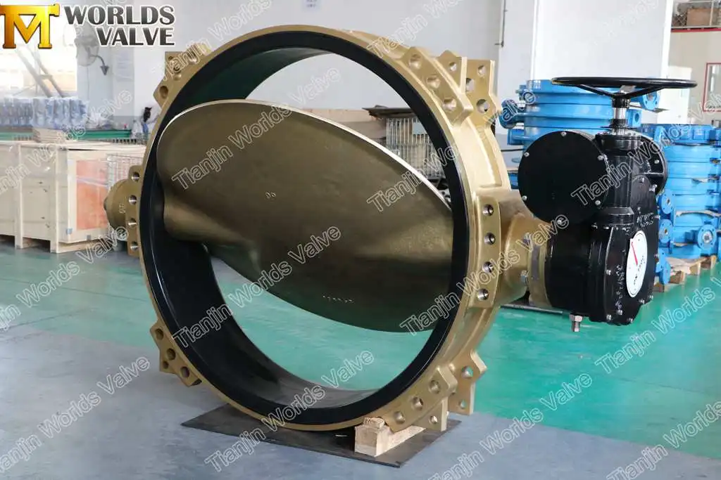 60inch wafer type gear operated btv valve butterfly
