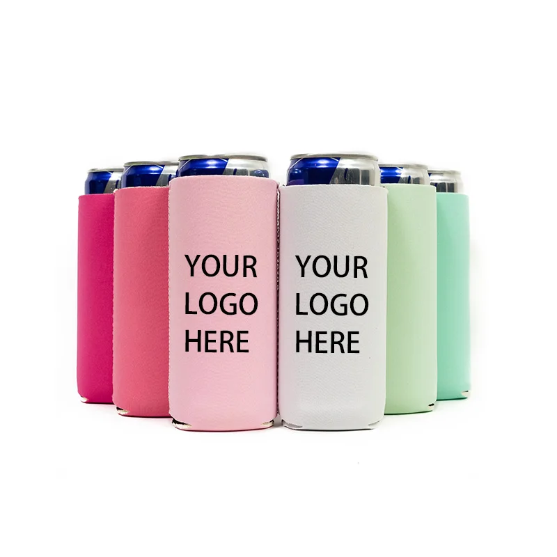 Wholesale Hot Sale Slim Can Cooler Sleeve Customized Logo Neoprene Skinny Can Cooler