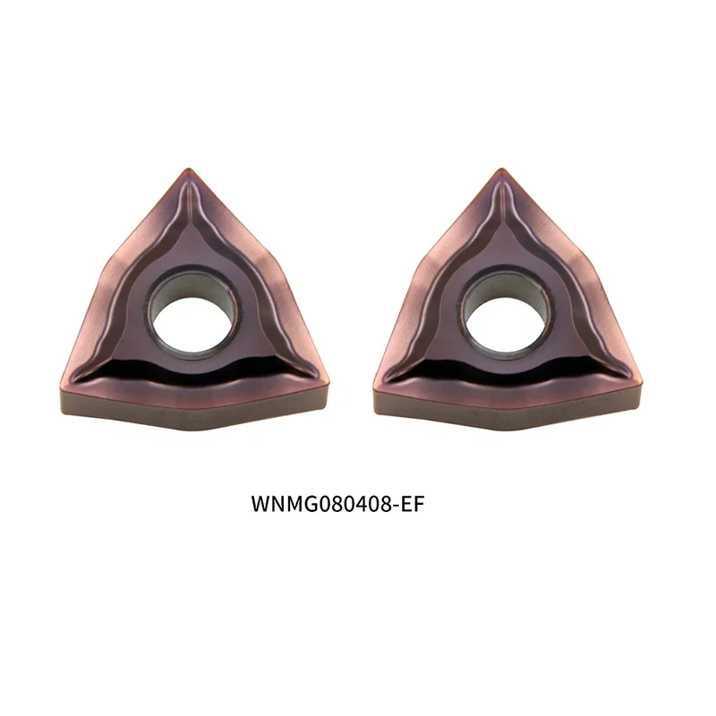 Insertos de carburo WNMG080404 EM EF YBG205 herramientas torneado externo WNMG herramienta corte torno