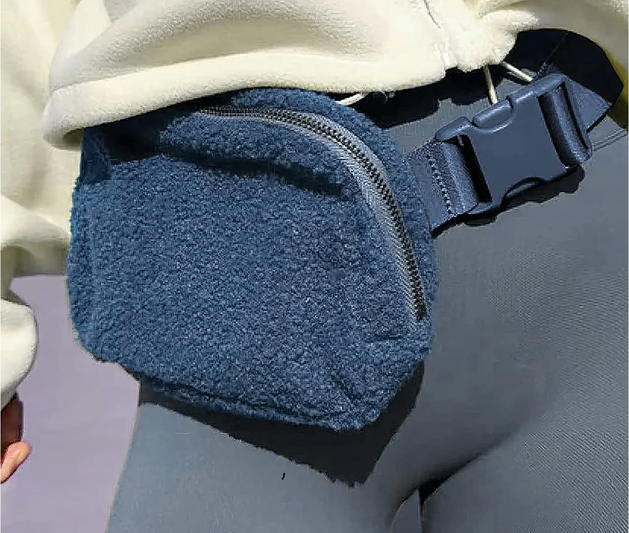 Mini Everywhere Belt Bag Fleece Trend Fancy Fanny Pack Crossbody Bags Waist Belt Bag for women