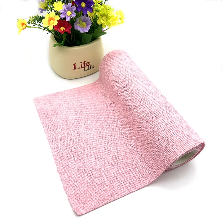 Custom Microfiber Dishcloth Disposable Hand Tear Convenient Dishcloth Absorbent Dustproof Cleaning Cloth Roll For Home Kitchen