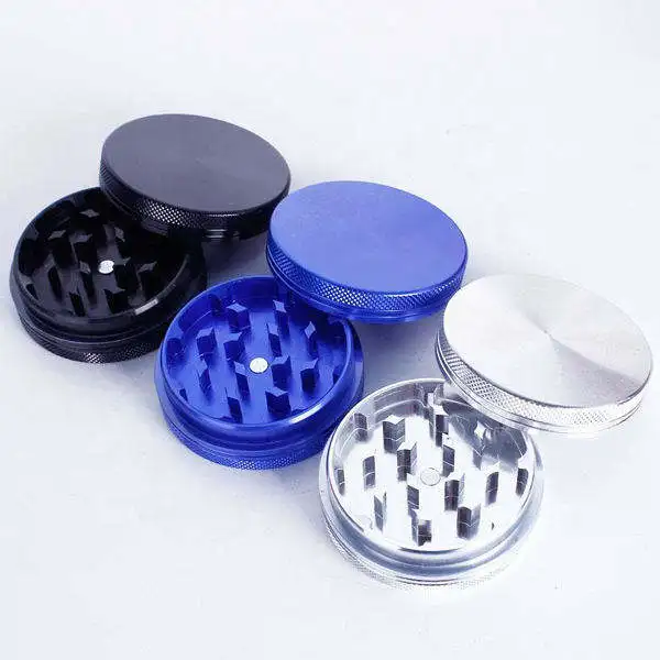 High Quality Custom Logo Aluminum Alloy Herb Grinder Tobacco 40mm 50mm 55mm 63mm Metal Hands Tobacco Grinder