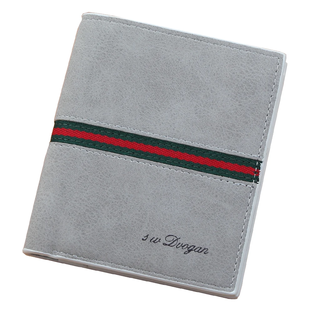 Hot Sell Vintage Men Faux Leather Multi Slots Short Slim Wallet Money Credit Card Holders Purse Cash Holder Retro Male Money Bag