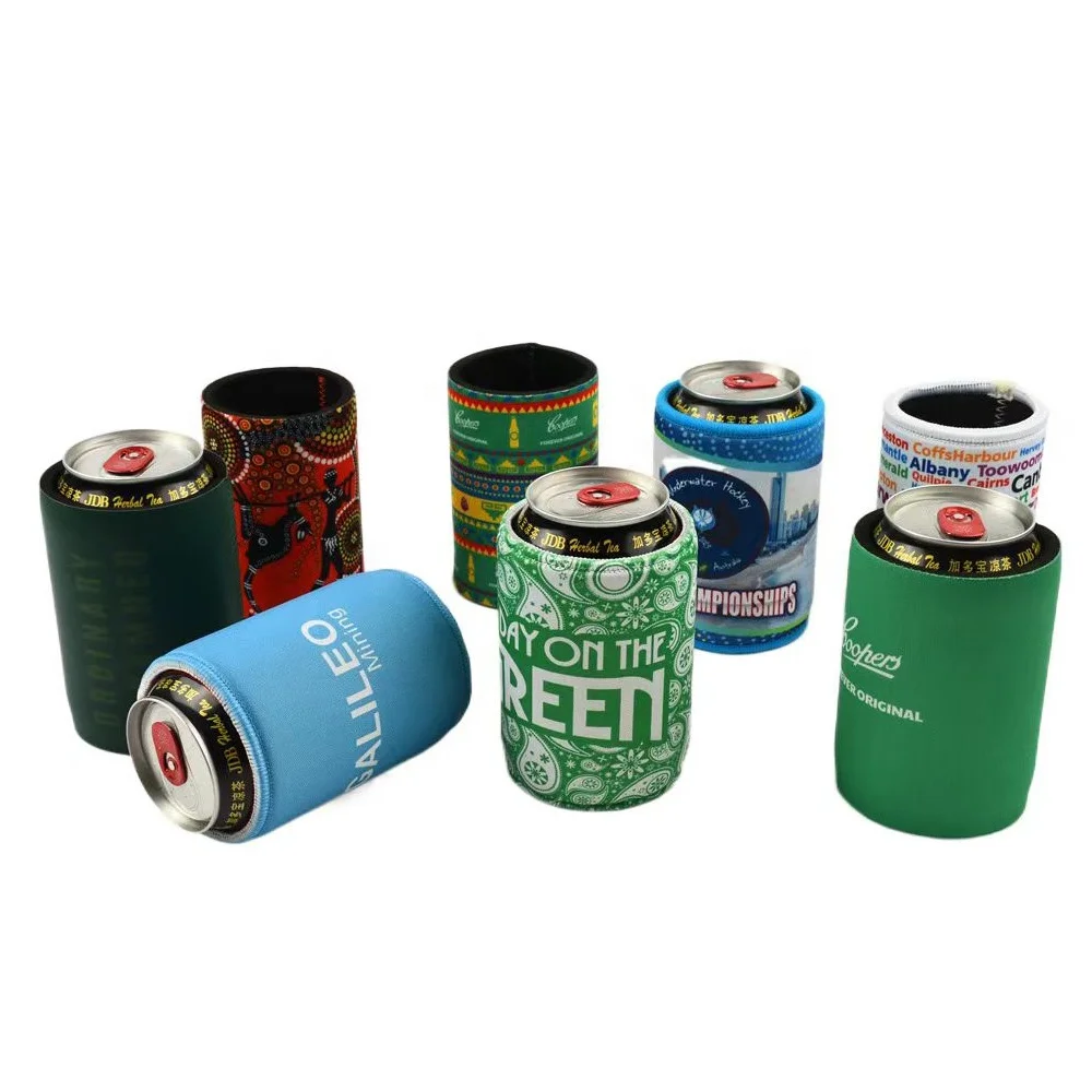 Design Beer Bottle Cooler Coozy Drink Neoprene Sublimation Can Coozies blank Slim Slap For Cans Cooler Insulated Custom Logo