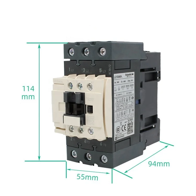 Schneider-Brand TeSys D Series 50A AC220V 3P AC Contactor LC1D50AM7C