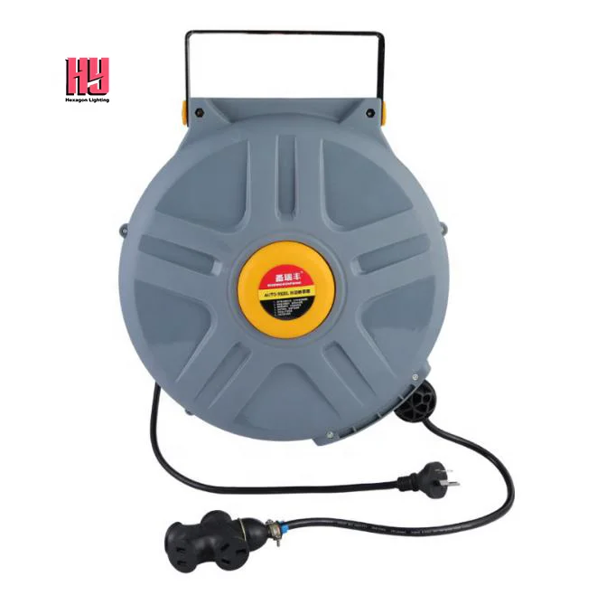 New Design Wall-mounted Auto Retractable Air Water Electric Hose Reel Combination Box Drums For Car Washing