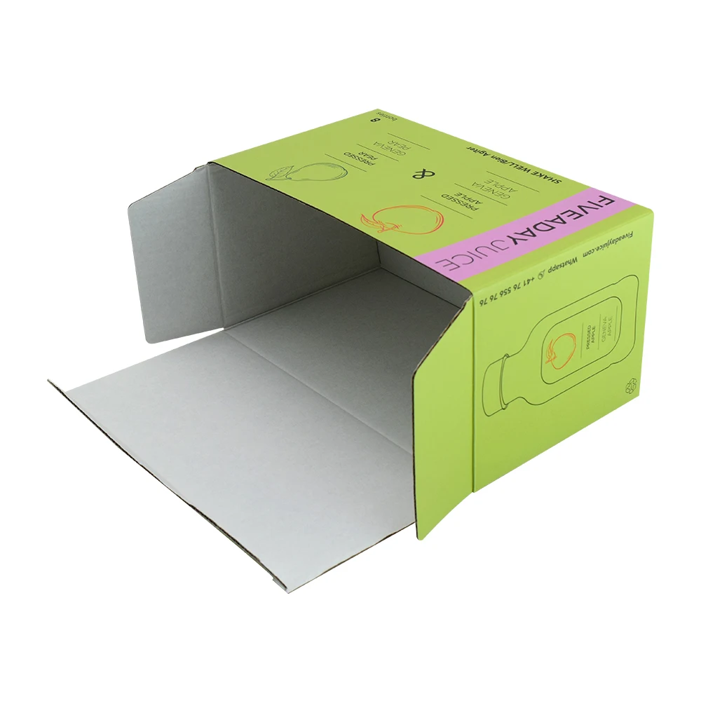 Custom Design Logo Eco Friendly Corrugated Shipping Box Cardboard Paper Beer Carrier Packaging Boxes