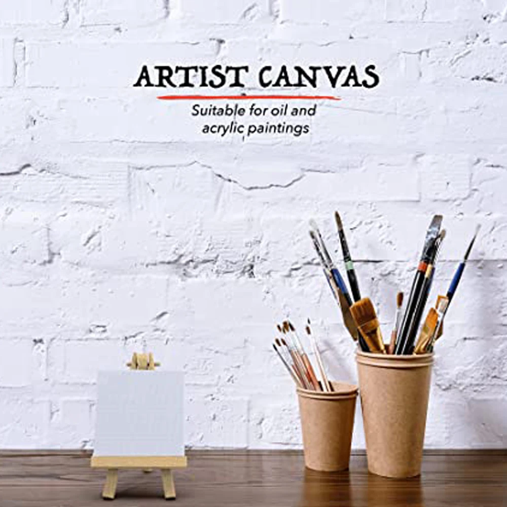 
High Quality Professional Art Acrylic Mini White Easels Painting Canvas 