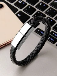 Wearable USB Charging Bracelet Charging Cable Micro USB Charger Cable For iPhone Samsung Galaxy S10 S9 Note 8 Xiaomi Huawei