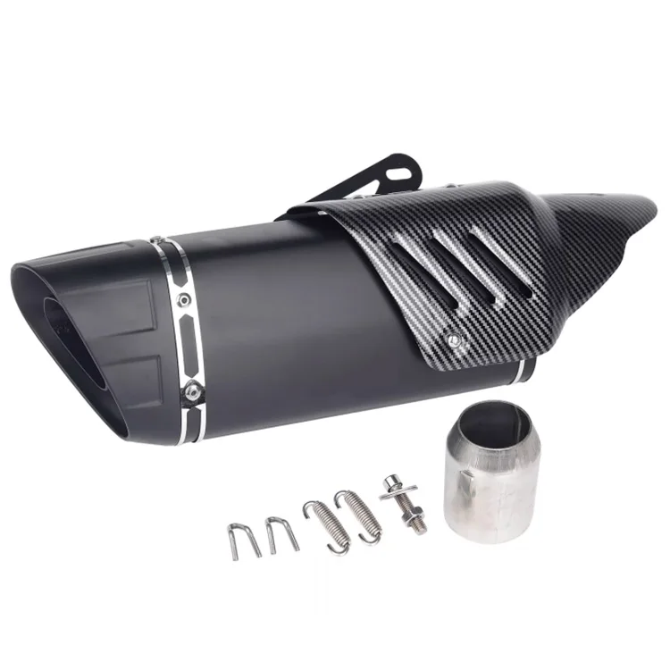 Wholesale OEM Sticker 51mm Quiet Carbon Fiber Best Selling Small Motorcycle Muffler Exhaust Pipe For Click