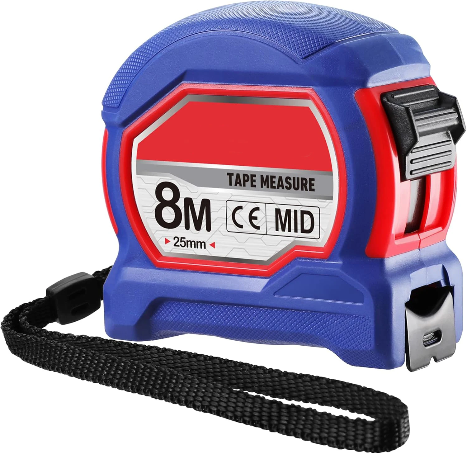 Peaktop  Tape Measure 8 m, 25 mm Tape Measure Professional Retractable Metal Tape Measure