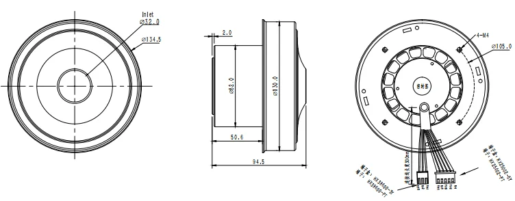 13Kpa 130mm brushless 48vdc ventilation low price cheap tube air pump inflatable blower home appliance cleaner blower