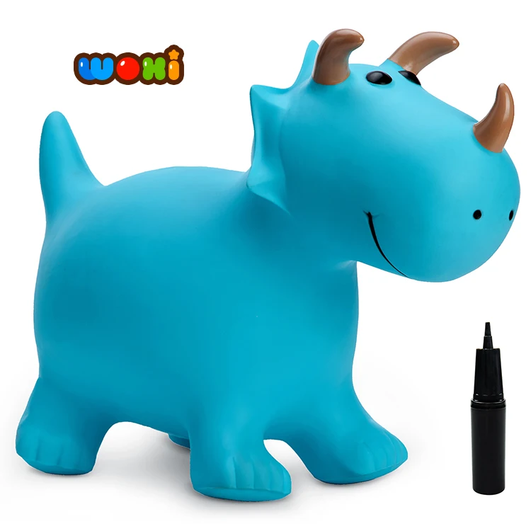 Резиновый насос для катания динозавров, детские игрушки, цветная коробка, надувные игрушки унисекс эверих от 2 до 4 лет, от 5 до 7 лет, прыгающая игрушка для животных